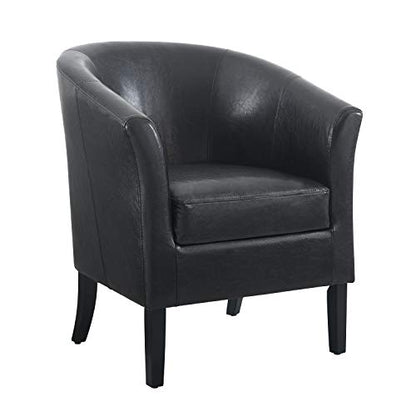 Linon Home Dcor Linon Home Decor Simon Club Chair, 33" x 28.25" x 25.5", Black