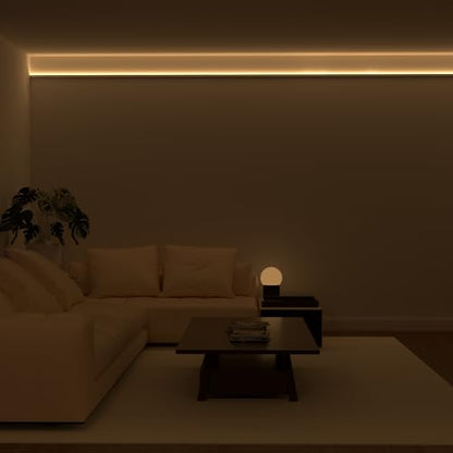The 8.2FT/2.5M Modular Channel Assembly Kit for The Concealment of LED Strip Lighting Surface Mounted Cove Light Baseboard Uplight Wall Washer Lighting Decor - size: Covers 8 ft