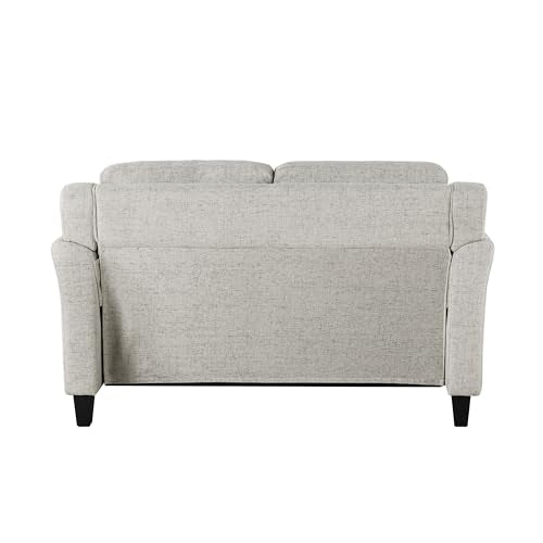 Studio Living Harrington 57.9" Loveseat, Transitional Modern, Pocket Coil Comfort, Easy Assembly, Woven Fabric, Beige - color: Beige, size: Loveseat