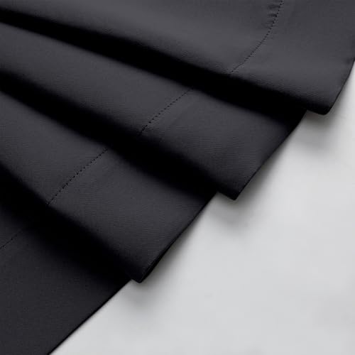 Black Blackout Curtains for Bedroom Living Room 54 Inch Length 2 Panels Set, Soft Solid Thermal Insulated Room Darkening Curtains Drapes, Modern Rod Pocket Design, Black, 2PCS Each 40"Wx54"L - color: Black, size: 40"W x 54"L (Pack of 2)