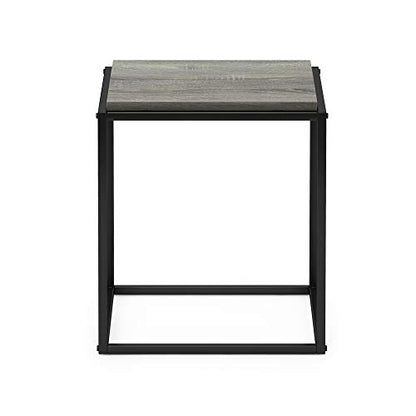 Furinno Moretti Cube Modern Stackable End Table Shelf, French Oak Grey - color: French Oak Grey, size: Stackable Cube