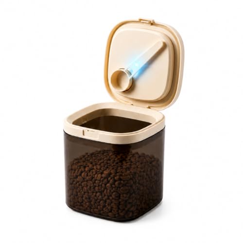 Airtight Food Storage Container with Magnetic Scoop & Built-in Leveler, 1200ML Coffee Storage Container with Date Tracker, BPA Free UV Blocking Food Container for Coffee Beans, Ground Coffee, Tea - color: 1200ml