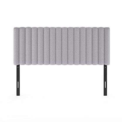 Furinno Roanne Upholstered Tufted Headboard, Full, Glacier - color: Glacier, style: Full-Lines