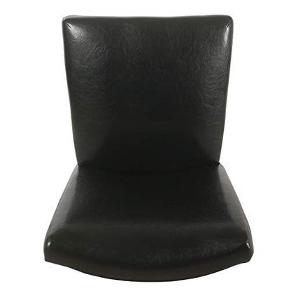 HomePop Parsons Upholstered Accent Dining Chair, Set of 2, Black Faux Leather - color: Black, style: Pack of 2