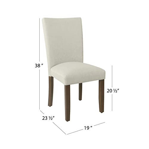 HomePop Classic Parsons Dining Chair - Gray Woven (Set of 2) - color: Gray Woven, style: Pack of 2