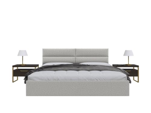 Vänt Wall Mounted Headboard Panels, King/Twin, Faux Merino Wool Grey - color: Faux Merino Wool Grey, size: 39"