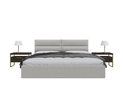 Vänt Wall Mounted Headboard Panels, King/Twin, Faux Merino Wool Grey - color: Faux Merino Wool Grey, size: 39"
