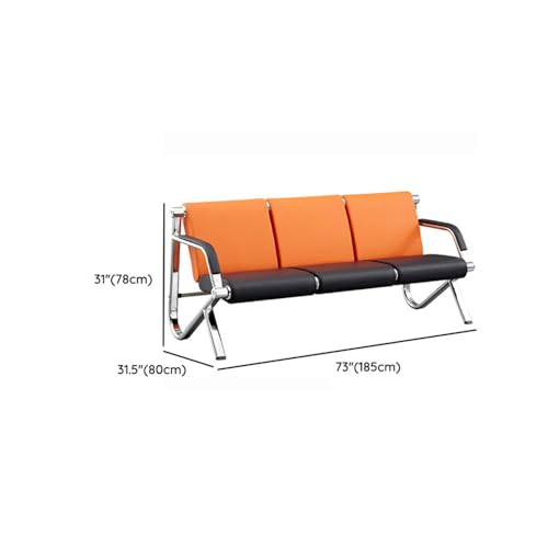 LITFAD Modern Simple Style Reception Chair Waterproof Sofa with Soft Seat, Arms & Alloy Legs, Leisure Sofas for Living Room Hotel Office, 3 Piece Set, 2 Chairs & 3-Seater Sofa - color: 3 Piece Set - 2 Chairs & 3-seater Sofa