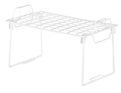 Whitmor Wire Grid Stacking Shelf Small, White - size: 1-TIER, 7"L x 12"W x 7"H