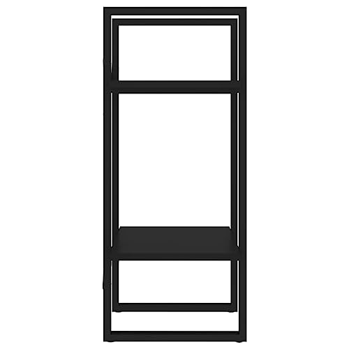 2-Tier Small Bookshelf, 2 Shelf Bookcase in Black, Engineered Wood Book Cabinet for Home Office, 15.7x11.8x27.6 Inches - color: Black, size: 1 & 27.6"