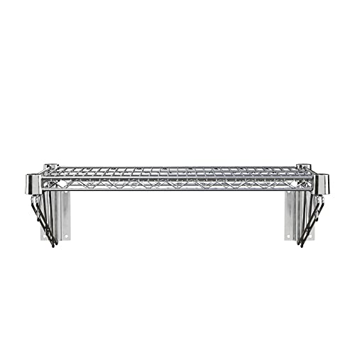 14" x 24" Chrome Wire Wall Mount Shelf - color: Chrome, size: 14" x 24"
