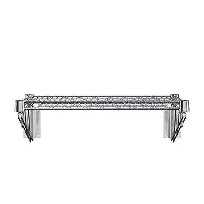 14" x 24" Chrome Wire Wall Mount Shelf - color: Chrome, size: 14" x 24"