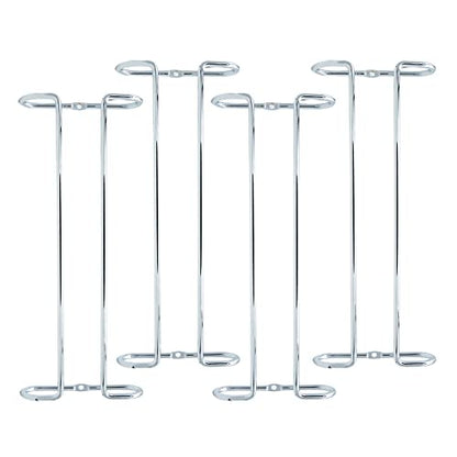 10 Inch Wine Glass Rack Under Cabinet Shelf Stemware Storage Hanging Hanger Organizer Glasses Holder with Drying Under Counter Metal for Kitchen and Bar Set of 2 Silver - size: Set of 2 silver, style: Double Opening