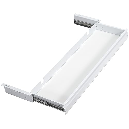 VIVO Large 33 inch Under Desk Slide Out Storage Drawer Organizer, White, DESK-DR33-W - color: White