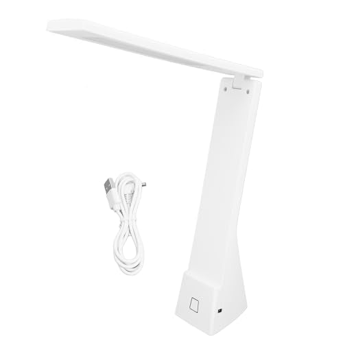 LED Desk Lamp with USB Charging Port, Adjustable Brightness and Touch Control, Foldable Home Office Table Lamp for Reading and Work
