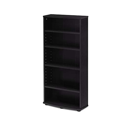 FURINNO Jaya 4-Tier Multimedia Storage Tower, Espresso - color: Espresso, size: 4-Shelf