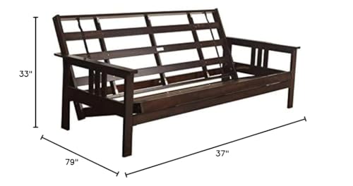Kodiak Futons Monterey Futon Frame, No Drawers, Espresso - color: Frame Only, size: No Drawers, style: Espresso Finish