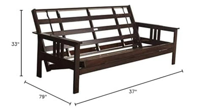 Kodiak Futons Monterey Futon Frame, No Drawers, Espresso - color: Frame Only, size: No Drawers, style: Espresso Finish