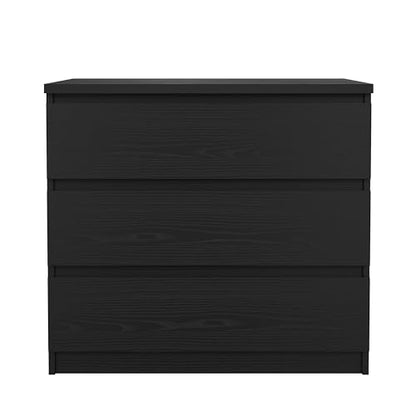 Tvilum Scottsdale 3 Drawer Chest in Black Woodgrain - color: Black Woodgrain