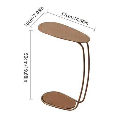 Couch Side Table Creative C-Shaped Mini Coffee Table Extremely Narrow Sofa Metal High-end Small Side Narrow End