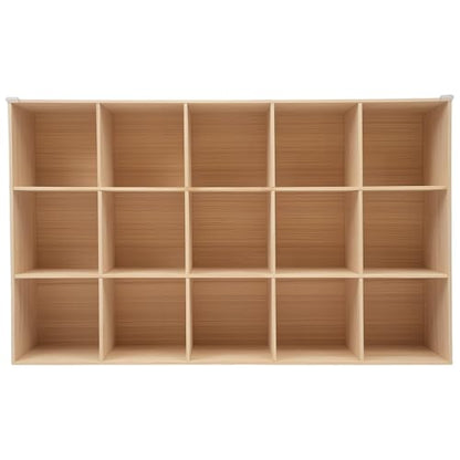 15 Cube Storage Organizer - Solid Wood Bookshelf - Cube Shelf - Vertical or Horizontal Bookcase - Open Book Shelf - Easy Assembly for Bedroom, Living Room, Office - size: 15-Cube