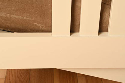 Kodiak Furniture Monterey Futon Set, No Drawers, with Antique White Base and Marmont Mocha Mattress - color: Marmont Mocha, size: No Drawers, style: Antique White Finish