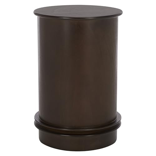 SAFAVIEH Furniture - Tabitha 1-Drawer Accent Table - Dark Chocolate - Solid Wood - Farmhouse Storage Design - Ideal for Living Room, Entryway, 17.7" W x 17.7" D x 26" H - Fully Assembled (AMH5712F) - color: Dark Chocolate