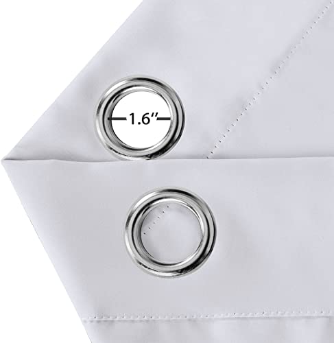 Turquoize Pure White Blackout Window Drapes Room Darkening Themal Insulated Grommet/Eyelet Top Nursery/Living Room Curtains for Bedroom/Living Room Each Panel 42 in x 54 in (W x L) (Set of 2 Panels) - color: Pure White, size: 42"W x 54"L (Pack of 2)