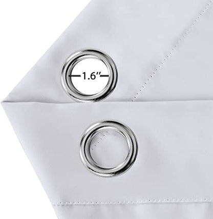 Turquoize Pure White Blackout Window Drapes Room Darkening Themal Insulated Grommet/Eyelet Top Nursery/Living Room Curtains for Bedroom/Living Room Each Panel 42 in x 54 in (W x L) (Set of 2 Panels) - color: Pure White, size: 42"W x 54"L (Pack of 2)