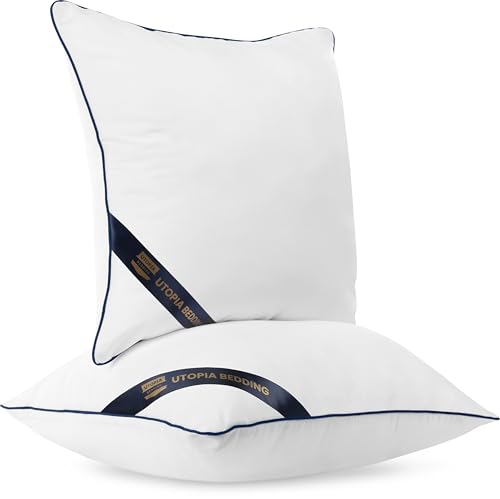 Utopia Bedding 16x16 Throw Pillow Inserts, Decorative Pillows, Pack of 4 | Piping Throw Pillows, Plush & Supportive, Aesthetic Cushion Sham Stuffer for Sofa, Office, Couch & Bed, Set of 4, White - size: 16x16 Inch