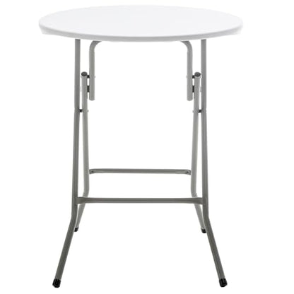 Set of 3, White 24" Round Plastic Folding Table Commercial Portable for Picnic Party Camping Banquet Card Dining Wedding Event Home Kitchen Indoor Outdoor, 30" Height - size: Set of 3
