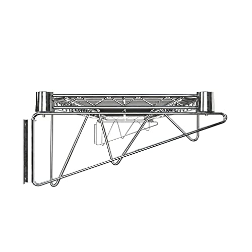 14" x 48" Chrome Wire Wall Mount Shelf - color: Chrome, size: 14" x 48"