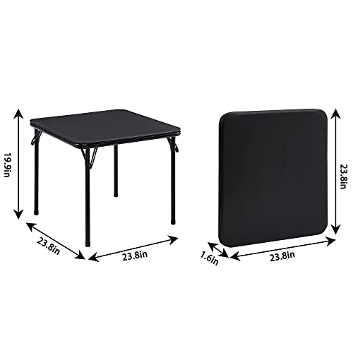 VECELO 24'' Kids Folding Card Table, Portable, with Ultra Soft Padded Cushion, 1 Piece, Black - color: Black