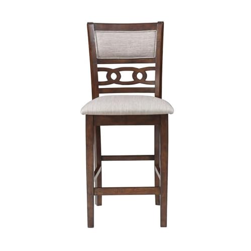 New Classic Furniture Gia 3-Piece Drop Leaf Counter Table Set with 2 Chairs, 42-Inch, Cherry - color: Cherry, size: Counter Set