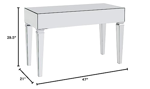 SEI FURNITURE Darien Mirrored Desk, Silver