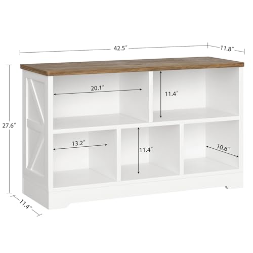 5 Cube Storage Organizer Bookshelf, Freestanding Open Cube Shelf/Storage, Book Shelf for Living Room, Home Office
