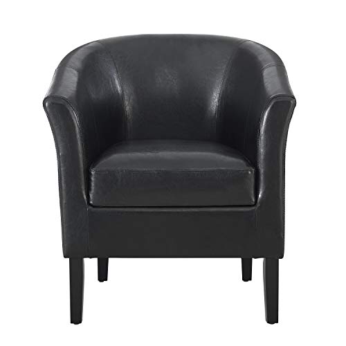 Linon Home Dcor Linon Home Decor Simon Club Chair, 33" x 28.25" x 25.5", Black
