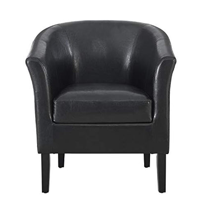 Linon Home Dcor Linon Home Decor Simon Club Chair, 33" x 28.25" x 25.5", Black