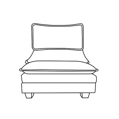 VINGLI Cloud 네이비 블루 중간 싱글 의자 오토만 포함 - color: 셔닐 네이비 블루, size: Middle Single Chair with 1 Ottoman