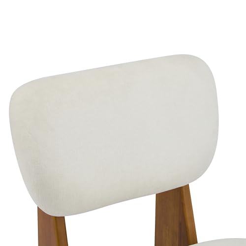 Christopher Knight Home Mores Low Profile Accent Chair Set of 2, Modern Living Room Armless Lounge Chair, Fabric Comfy Reading Chair for Bedroom, Wooden Frame and Thick Padded Seat, Beige + Natural - color: Beige + Natural