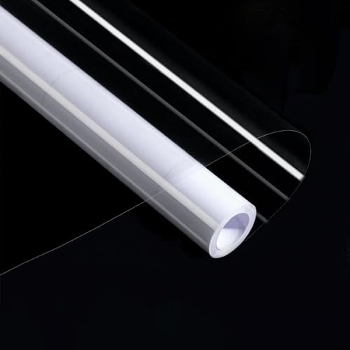 Clear Contact Paper Vinyl Wrap Plastic Self Adhesive Wall Protector Film | 11.8'' x 78.7" Glossy Transparent Kitchen Backsplash Waterproof Protective Wallpaper Covering Peel and Stick for Furniture - size: 11.8" x 78.2"