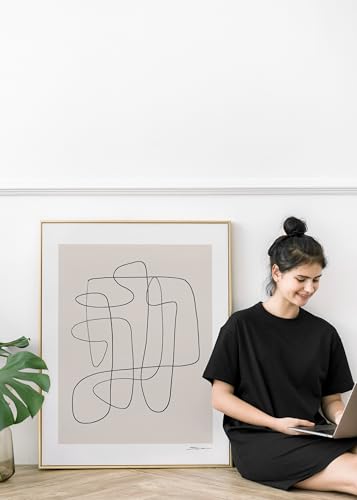 Abstract Line Art Print, Minimalist Living Room Wall Art Decor, Minimalist Living Room Decor, Abstract Line Art Print Poster,271