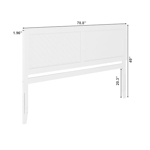 AFI, Canyon King Solid Wood Rustic Farmhouse Headboard, White - color: White, size: King (U.S. Standard)