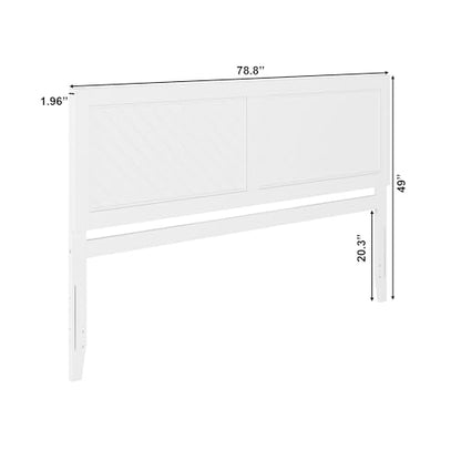 AFI, Canyon King Solid Wood Rustic Farmhouse Headboard, White - color: White, size: King (U.S. Standard)