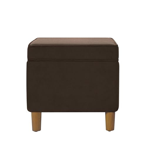Spatial Order 24" Dinah Collection Storage Ottoman - Chocolate Brown Velvet - color: Chocolate Brown Velvet