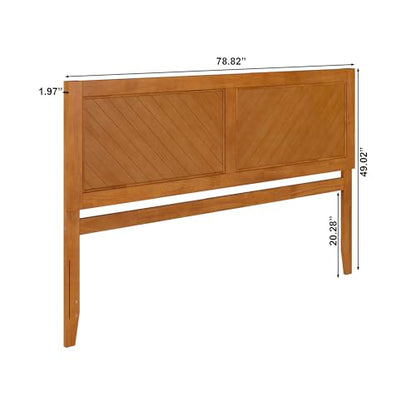 AFI, Canyon King Solid Wood Rustic Farmhouse Headboard, Light Toffee - color: Light Toffee, size: King (U.S. Standard)