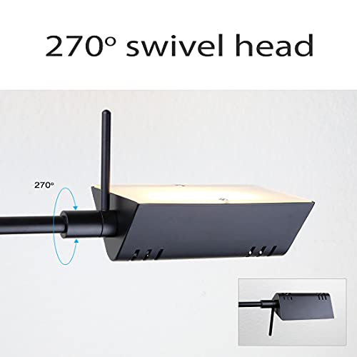 O'Bright LED Pharmacy Table Lamp, Full Range Dimming, 12W LED, 360 Degree Swing Arms, Desk, Reading, Craft, Work Lamp, ETL Tested, Black - color: Black