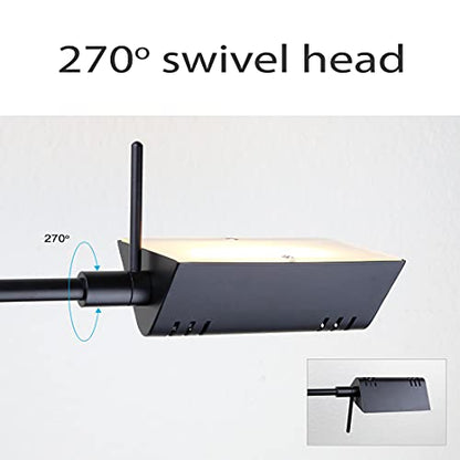 O'Bright LED Pharmacy Table Lamp, Full Range Dimming, 12W LED, 360 Degree Swing Arms, Desk, Reading, Craft, Work Lamp, ETL Tested, Black - color: Black