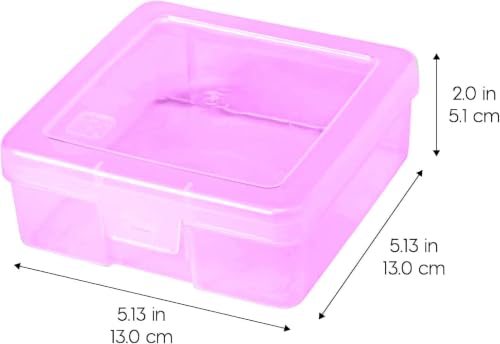 18 Pack Plastic Hobby Art Craft Organizer with Boxs | Transparent View,Stackable,Clear,Space-Saving,Durable,See Through,Plastic,,Dust Protection - size: Small&Color-18 Pack