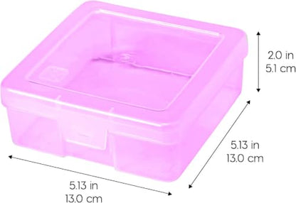 18 Pack Plastic Hobby Art Craft Organizer with Boxs | Transparent View,Stackable,Clear,Space-Saving,Durable,See Through,Plastic,,Dust Protection - size: Small&Color-18 Pack